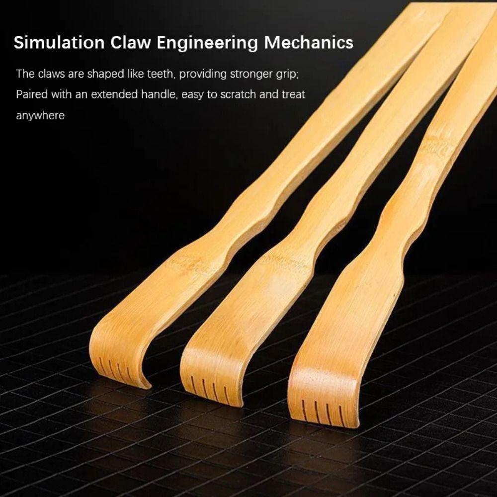 Comfortable Relief Tickling Rake Bamboo Massage Roller Versatile Back Itch Scratcher  Men & Women