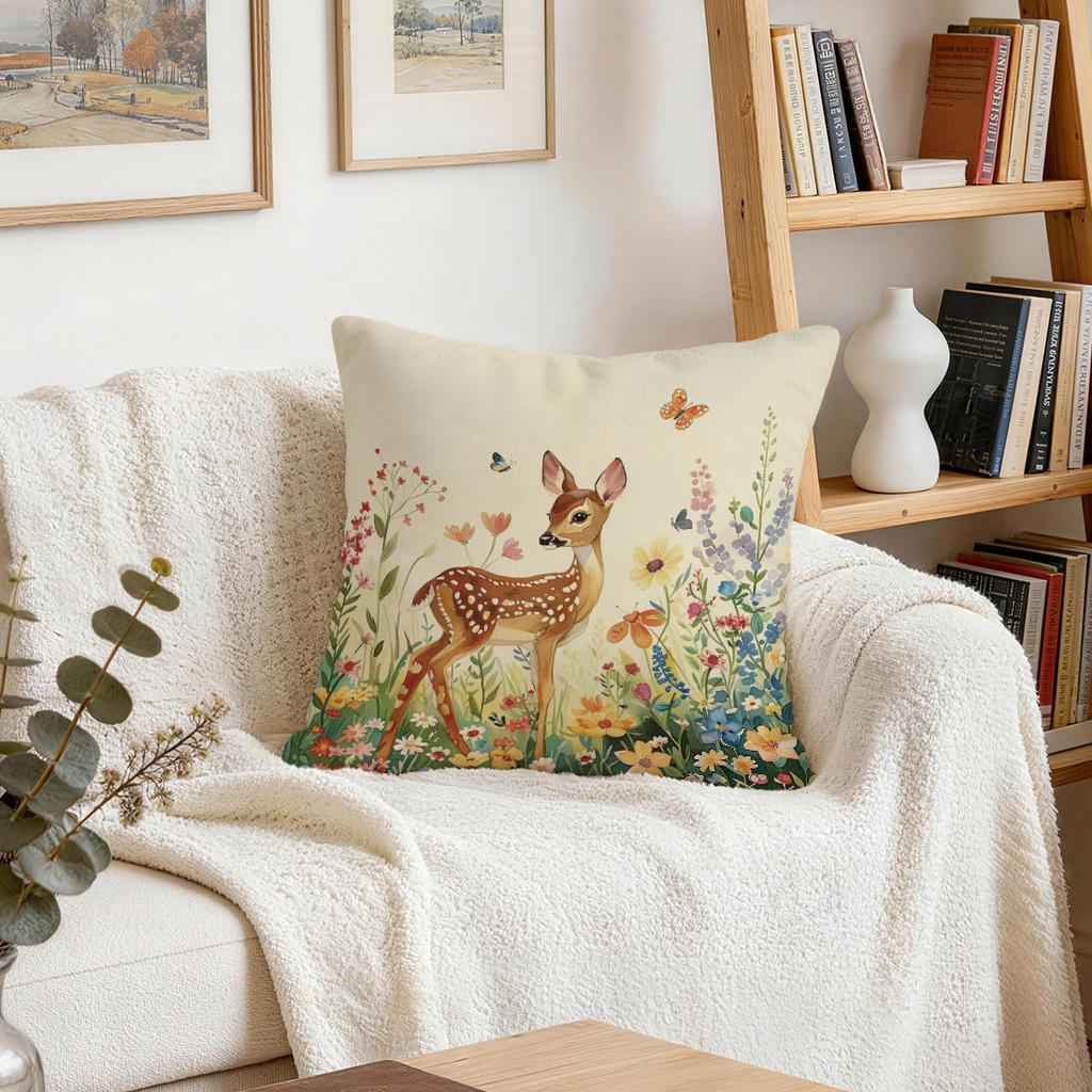 1/4pcs Animals Flowers Butterflies Cushions Pillowcase Polyester Cushion Cover Throw Pillow Pillowcover Home Car Sofa Decor
