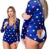 Women's Pajamas Valentine's Day Gift For A Girl With A Zipper Heart S
