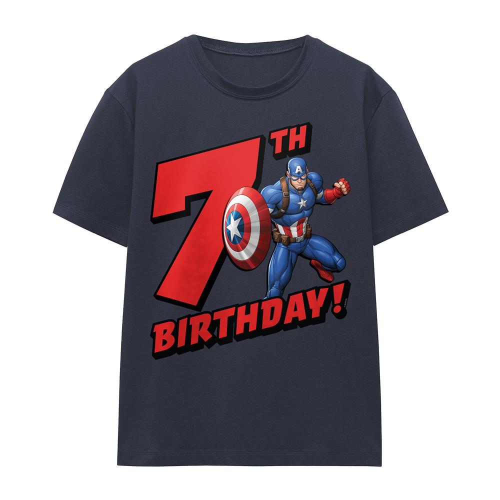 Captain America Womens/Ladies 7th Birthday T-Shirt