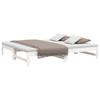 Vidaxl Extendable Bed, White, 2X(75X190) Cm, Light Pine Wood