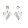 S925 Sterling Silver Exaggerated Heart Pearl Stud Earrings - High-End Unique Style Jewelry