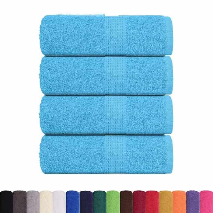 VidaXL Serviettes de toilette 4 pièces FROGN Turquoise 30 x 30 cm 100 % coton 136969