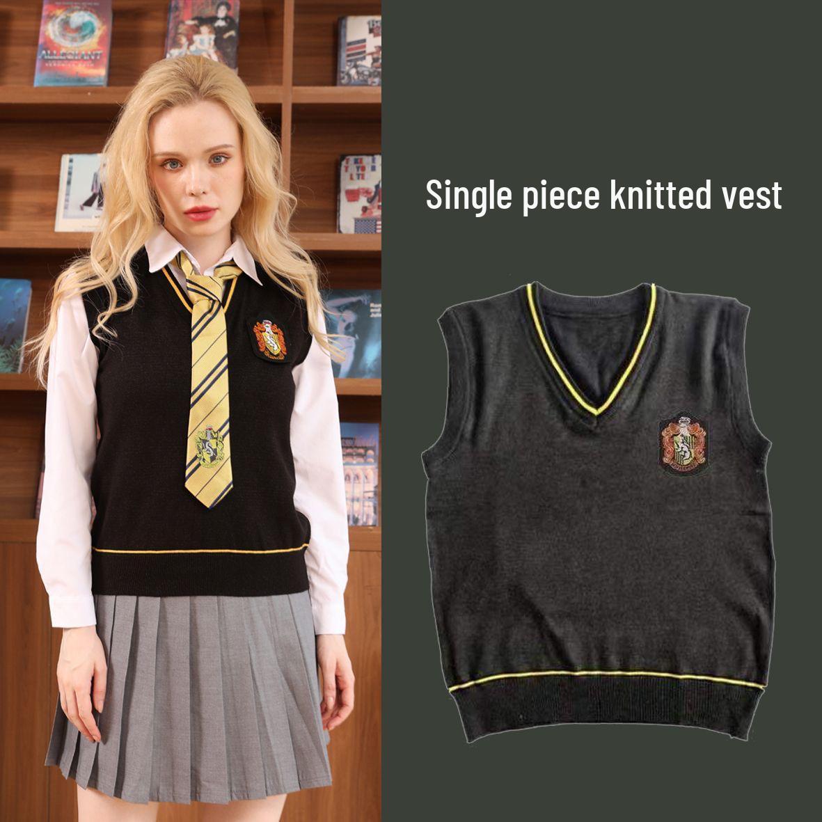 

Коллаборационный V-образный жилет-свитер Хогвартс - Унисекс Детская и Взрослая Школьная Форма (Стиль Гарри Поттера) L