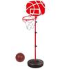 Adjustable Indoor Basketball Hoop for Children (Ages 3-6) with Leather Ball