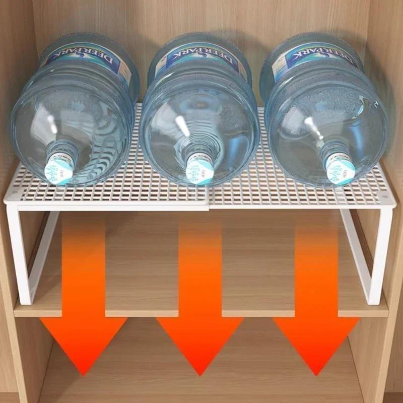 1pc Scalable Wardrobe Layered Storage Shelf Large-Capacity Stackable Partition Board Rack Cabinet Organizer Fully Utilize Space