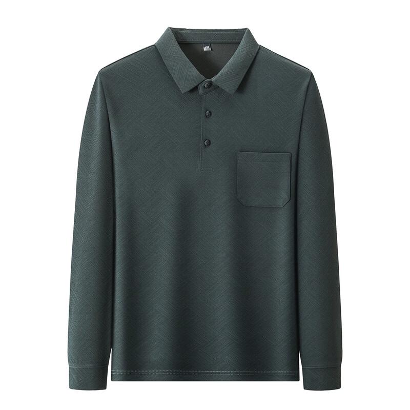 Peimeng Men's Long Sleeve Polo Shirt for Seniors
