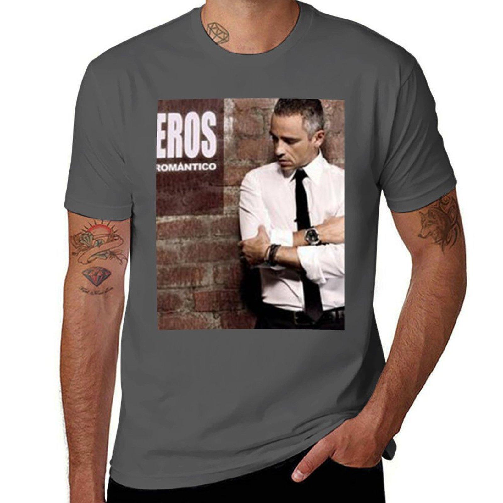 

Eros Ramazzotti - Poster T-Shirt kawaii clothes quick drying sweat Aesthetic clothing mens t shirt graphic L