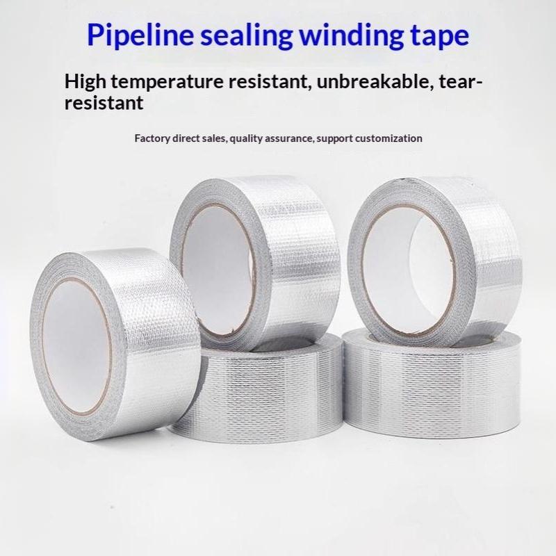 Exhaust Pipe Insulation Tape Exhaust Heat Tape Manifold Downpipe High Temperature Bandage Tape Silver Adhesive Tape