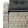 Garden Sofa with Cushions Light Grey 124 x 62 x 69 cm Poly Rattan