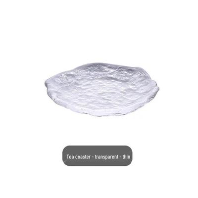 Minimalist Hammered Glass Teacup Set
