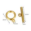 4sets Gold color Stainless Steel OT Toggle Clasps Clasps Love Heart Necklace Bracelet Buckle Connectors for Jewelry Making DIY