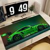 Grote Gaming Muismat, Groen Groot Sportwagen Ontwerppatroon, Rubberen Antislipmat, Gestikte Randen, perfect voor Kantoor en Gamers