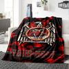 Name Custom Slayer Band Print Flannel Blanket High Quality Warm Comfortable Cover for All Seasons Perfect for Gifts Home Decor