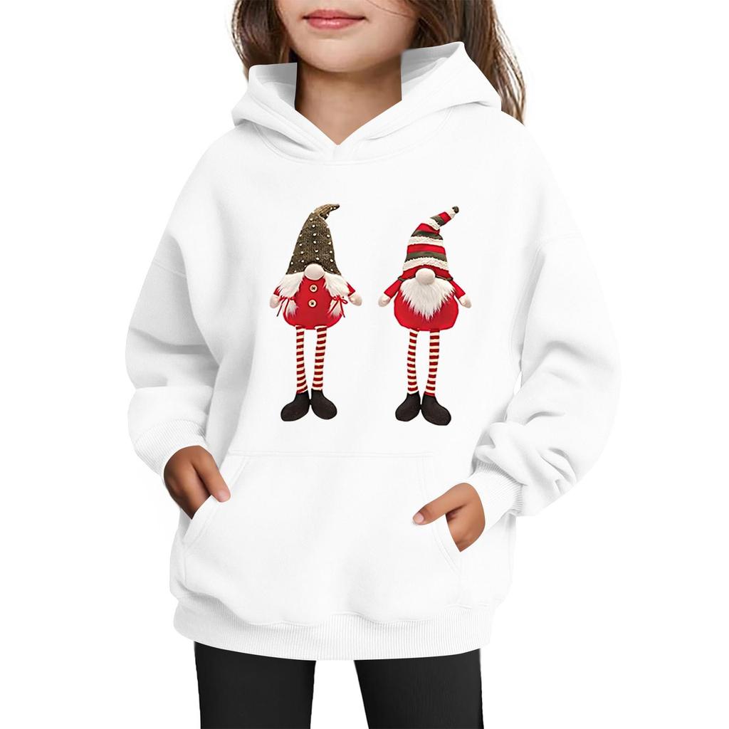 Sweatshirts For Teen Girls Hoodies Long Sleeve Drawstring Pullover Cute Printed Oversized Hoodie Christmas