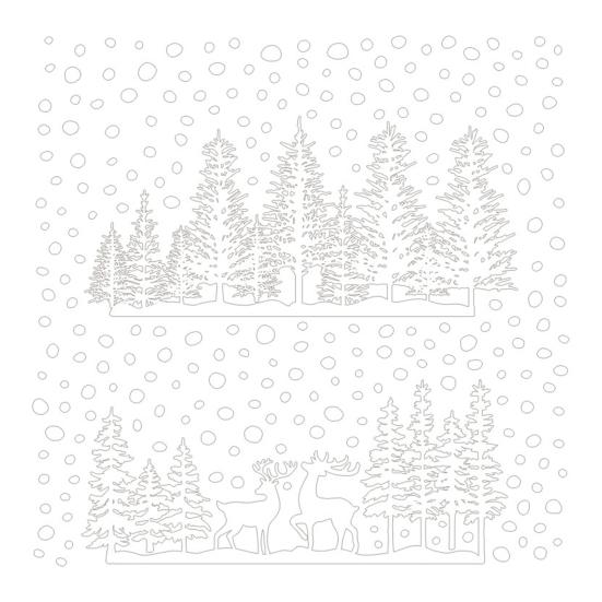 8Pcs Christmas Window Cling Removable Waterproof PVC Snowy Forest Tree Reindeer Static Glass Sticker Winter Holiday Party Decoration Decal