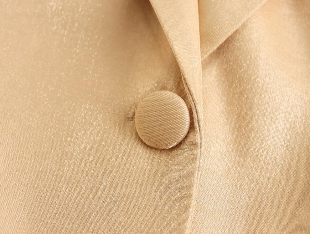 Evropsko-americké retro dámské sako s kovovým povrchem a rovným střihem