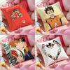 Anime Haikyuu Cartoon Cushion Cover Pattern Printed Pillowcase for Living Room Sofa Cushion Cover & Bedroom Decor