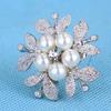 Braut Hochzeit Accessoires Simulierte Perle Strass Blumen Broschen Damen Elegant Mode Brosche Pins Neuer Schmuck Brosche