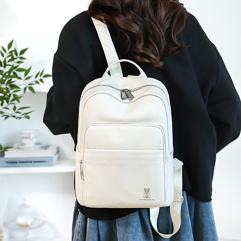 Weicher Lederrucksack Damen Pendler Große Kapazität Schultertasche Multifunktionaler Reiserucksack