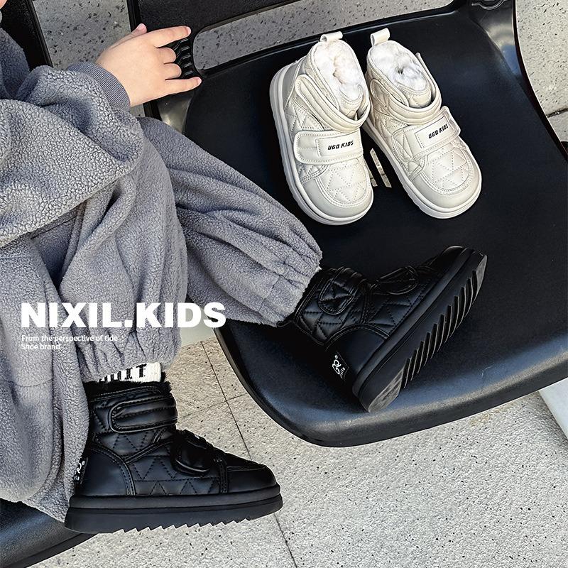 Little dark horse classmate winter children's snow boots fashion girls casual boots boys sports large cotton boots
