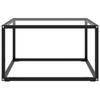VidaXL Table basse Noir avec verre trempé 60x60x35 cm