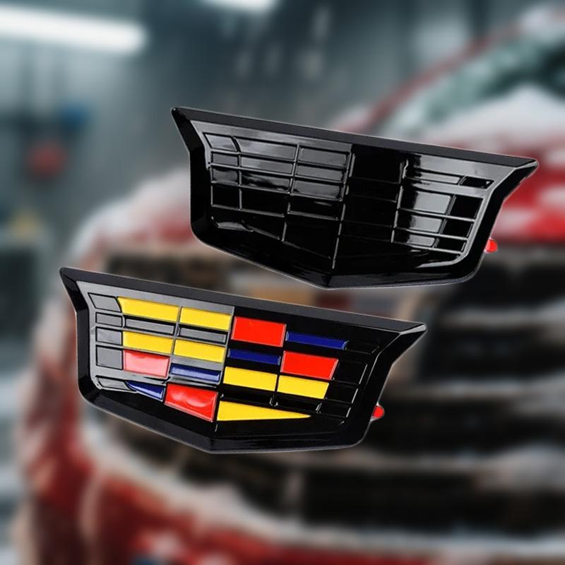 Cadillac XT5 Emblem Cover Premium ABS Material Front Rear Logo Overlay OEM Style Replacement Trunk Badge Car Accessories