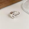 S925 Sterling Silver Heart Ring - Korean Style with Smooth Texture, Perfect for Fashion Bloggers & Heart-Shaped Jewelry Enthusiasts