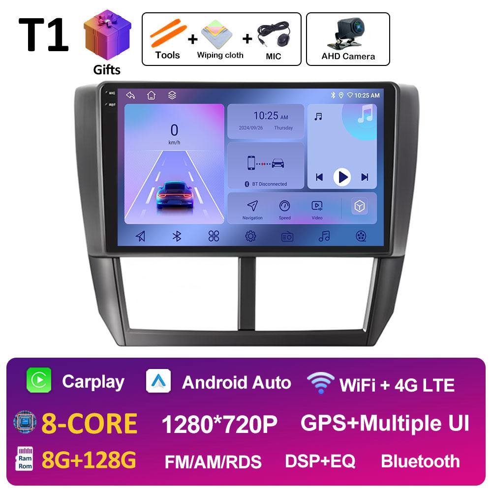 Wireless Carplay DSP Stereo For Subaru Forester 3 SH 2007 2008 2009 2010 2011 2012 2013 Android 14 WIFI Bluetooth 4G Auto Tools
