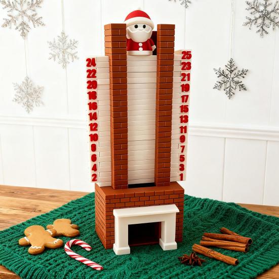 Yousheng Santa Advent Calendar Christmas Countdown Calendar Decorative Santa Figure Festive Party Accessory Holiday Decoration