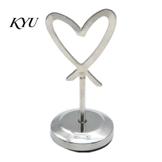 Table Number Stands Hollow Heart Holder, Love Place Card Stand, Metal Memo Note Holder Clip for Photos, Food Signs, Notes, Weddings, Birthdays,