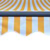 Manual Retractable Awning with LED Lights 300x250 cm Yellow & White