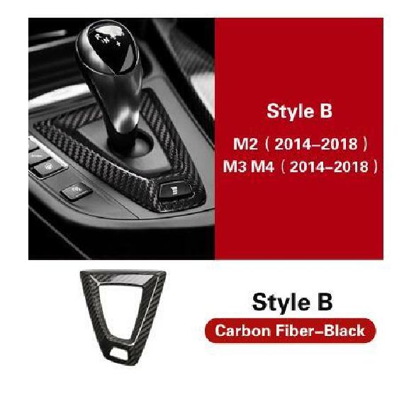Carbon Fiber Car Gear Shift Knob Cover Base Cover for BMW M3 F80 M4 F82 LHD