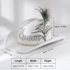 Popular Ladies Vacation Hat Gold Rhinestones Elegant Feather Accessories Pearl Letters Wedding Party Celebration
