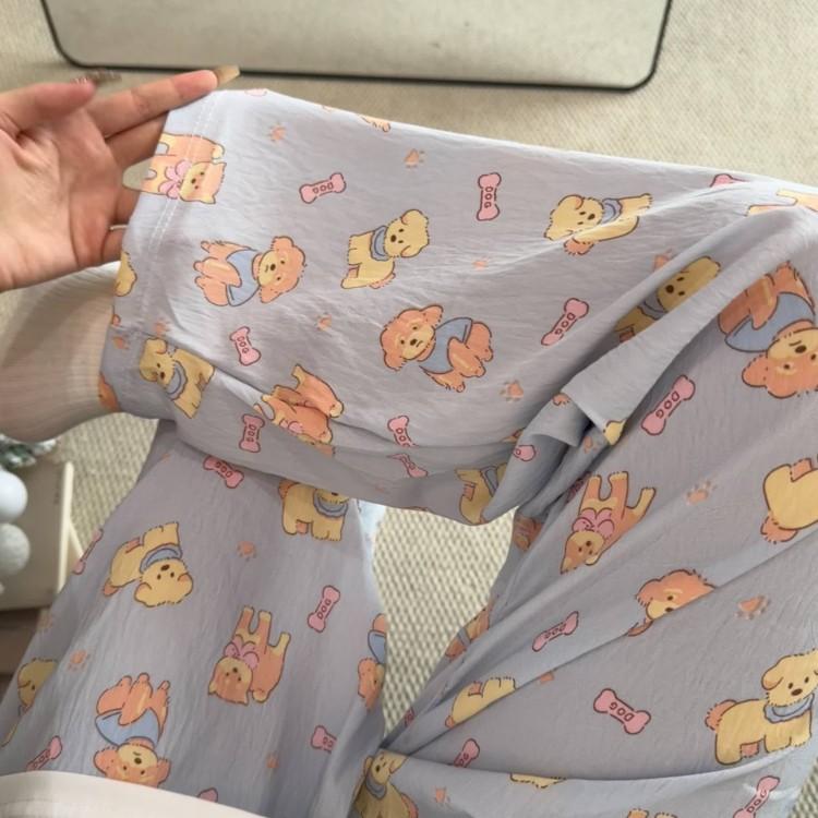 2026 New Style Lounge Pants for Women Loose Fit Wide Leg Casual Pajama Pants for Outdoor, Campus, Home