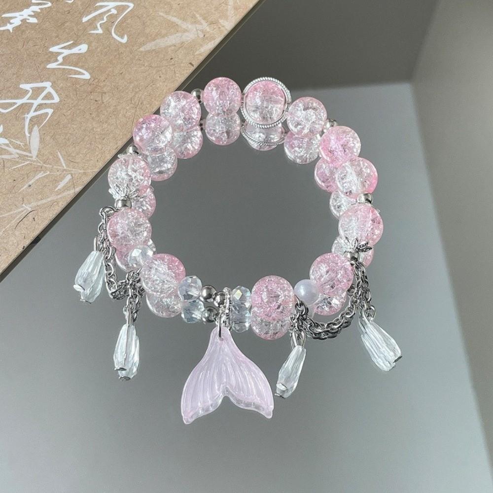 Sweet Colorful Beads Bracelet Exquisite Sweet Lucky Hand Chain  Versatile Wear
