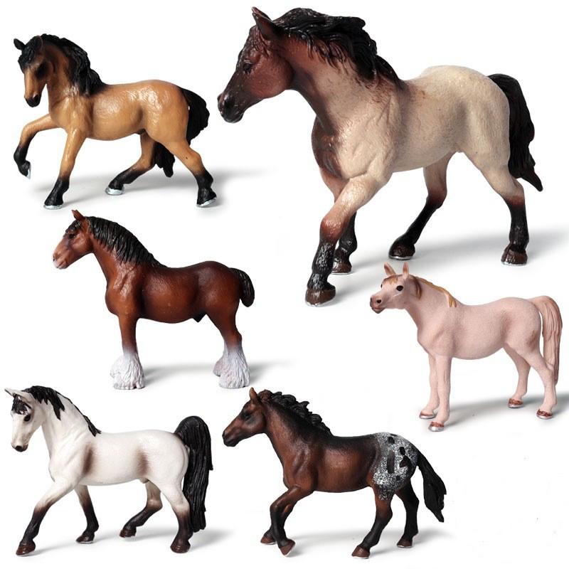 Wild Animal Model Kids Educational Toy Plastic Horse Figurine For Children Play