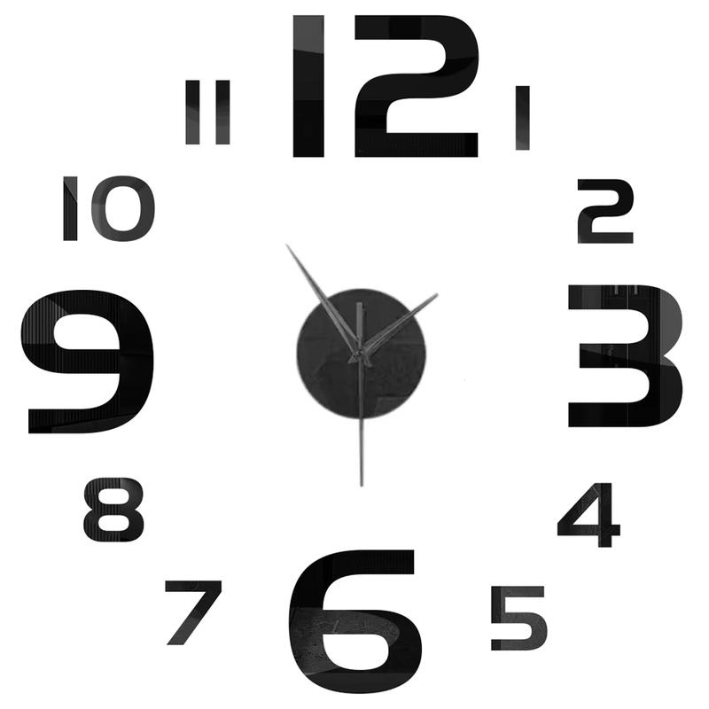 3D Wall Clock DIY Mirror Wall Stickers Home Decor Quartz Needle Watch Living Room Removable Art Decal Sticker reloj de pared Hot
