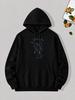 Unisex Hoodie, Casual Daily Wear, Lobster Graphic And Vita Text Print, Pullover Sweatshirt, Streetwear Style, Autumn Winter Season, Kangaroo Pocket An
