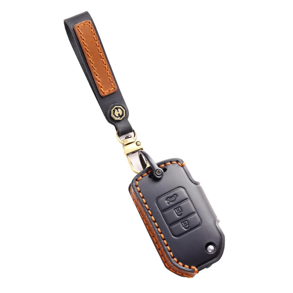 Handmade Premium Leather Key Cover for Honda Civic and Accord
