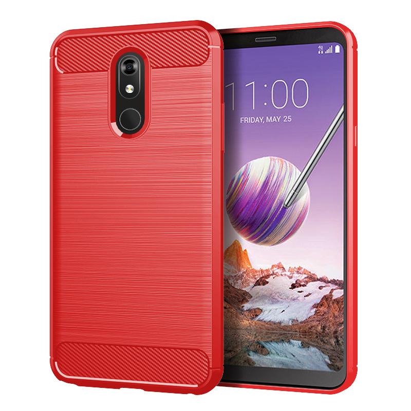 

Мягкий матовый чехол TPU для LG Stylo 5 stylo5 + противоударный чехол из углеродного волокна для телефона LG Stylo 5x, мягкий силиконовый чехол Coque Fundas LG Stylo 5X красный