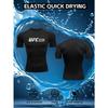 Men's Compression Shirt Quick Dry Gray Gym T-Shirt UFC GYM Print Workout Sportswear
