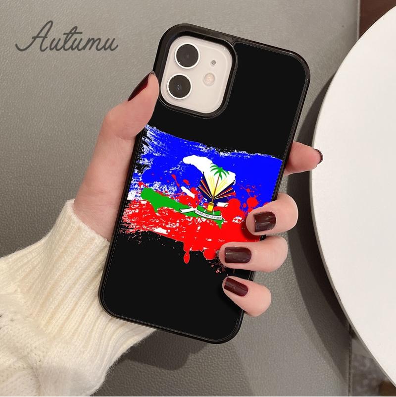 Haiti Haitian Flag Phone Case for iPhone 11 12 13 14 Pro Max mini X XR XS SE 2020 5s 6S 7 8 Plus Samsung Galaxy S21 S22 shell