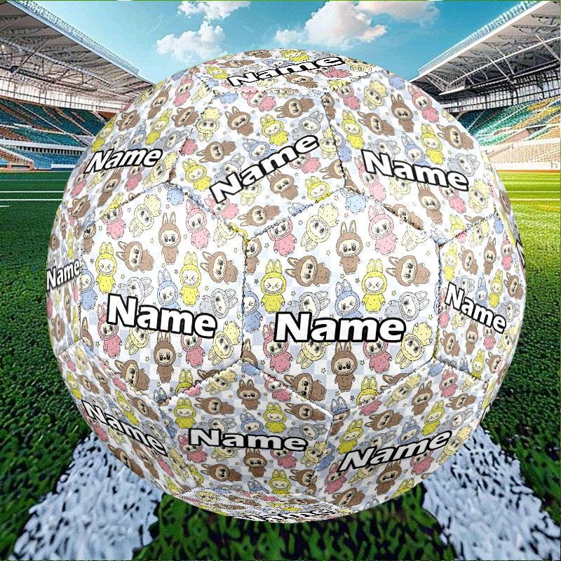 Custom Name Personalized Labubu Print Size 5 Soccer Ball Training & Match Football, for Team, Kicking, Gift for Football Enthusiasts