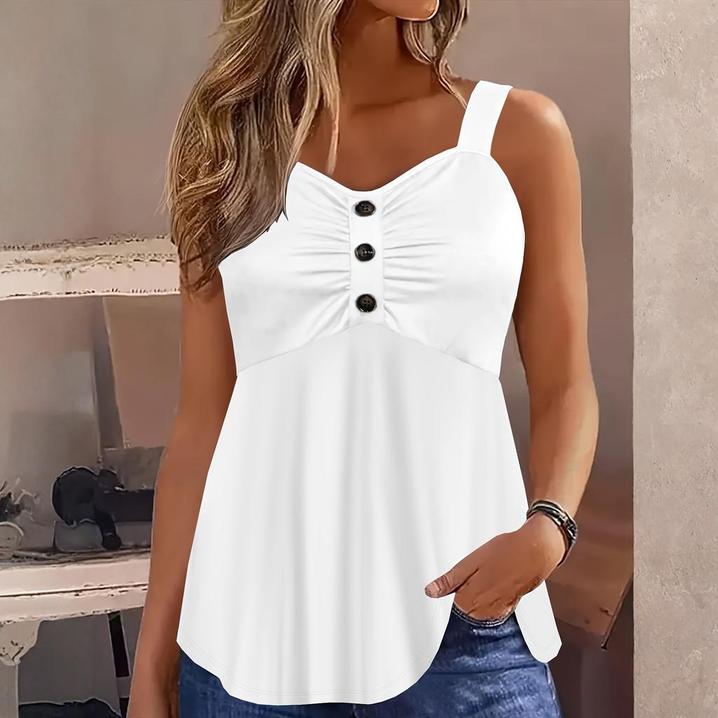 Women's Patchwork Backless Button,down Top