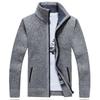 Cappotto Maglione Lavorato a Maglia Invernale Spesso da Uomo Cardigan Manica Lunga Pile Zip Intera Maschile Casual Taglie Forti Abbigliamento per Autunno