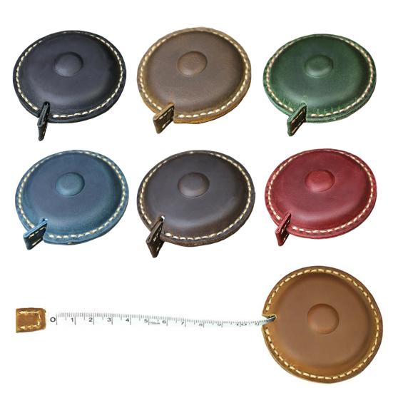 1.5M/60-inch Mini Faux Leather Tape Measure Portable Double-sided Soft Measuring Tape Retractable Flexible Height Ruler Tape Measuring Tool