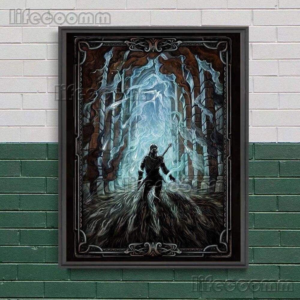 

Пембуру Сетан Мистериус Лукисан Канвас Сени Диндинг Антик Сихир Гелап Плакат Сени Дуния Четак Декораси Рума Танпа Бинкай без рамки 21*30cm