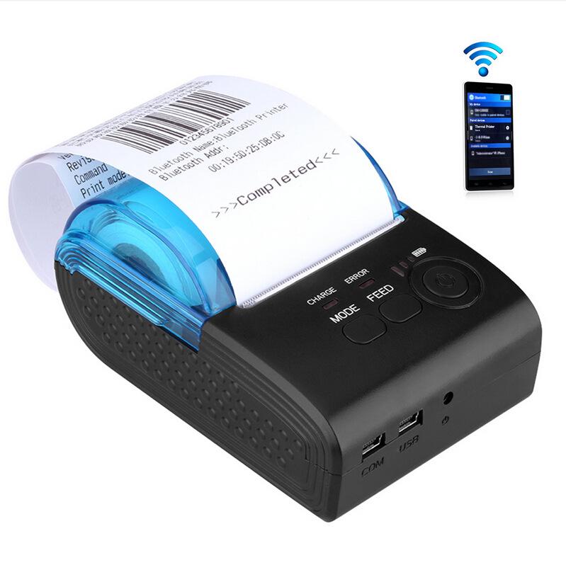 POS-5805DD Bluetooth Thermal Printer: Portable Wireless Cash Register for Takeaway