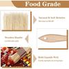 2 Pcs Natural Bristle Pastry Brush, Beech Wooden Handle Basting and BBQ Brushes for Cooking, Butter, Oil, Marinade, Grilling & Baking, Kitchen Food